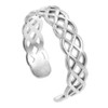 10k White Gold Trinity Knot Adjustable Celtic Toe Ring