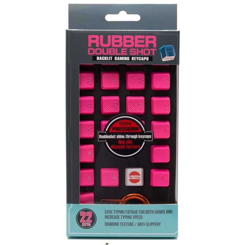TAI-HAO Rubber Gaming Backlit Keycaps Set - 22 Keys Compatible
