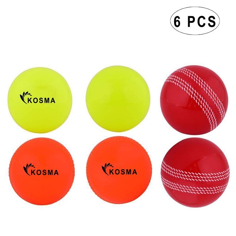 Kosma Pack of 6 Windball Cricket Ball | Indoor &