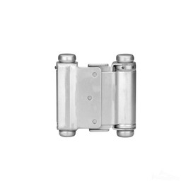 Rok Hardware Double Action Steel Spring Hinge, Satin Chrome Super Value 2-Pack (2 Hinges)