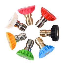 Pressure Washer Nozzle Tips Set with Nozzle Holder - 7 Pack Nozzles with Holder, 1/4 Quick Connect, Ideal for Washing Cars, Power Pressure Washer Kit