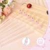 6 Pcs Glass Straws Shatter Resistant with Cute Pink Bow,