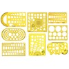 Traceease Multi-Pattern Geometry Template Drafting Tools with Ruler Geometric Rulers