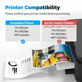 BAIINK 138X Toner Cartridge (with CHIP) Black Replacement for HP 138X W1380X 138A W1380A Compatible for HP Laserjet Pro 3001dw 3001fdw MFP 3101fdw Printer (1 Black, with Chip) High-Yield