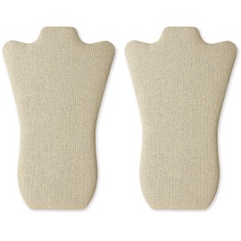 Novel Box 2 Pack Beige Linen Necklace/Pendant/Chain Foldable Display Stands 14.5x9 Inches with Adjustable Angles - Collapsible Jewelry Holder Organizer Easel Stand Displays for Travel & Trade Shows