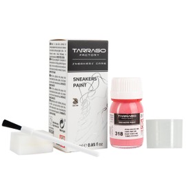 Tarrago Dark Pink Shoe Paint SNK 318, 25 ml Bottle, with Brush and Sponge, for Smooth Leather, Synthetic Leather or Canvas