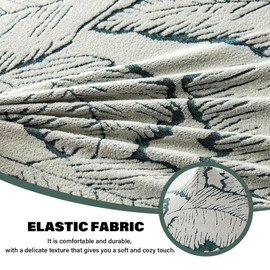 Buenanir Armless Accent Chair Cover Stretch Jacquard Accent Chair Slipcover for Slipper Chair Without Arms Printed Armless Chair Furniture Protector Covers for Living Dining Room Hotel Green