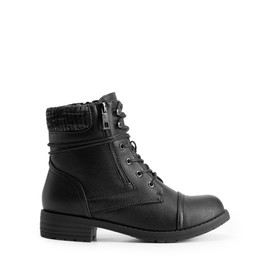 DREAM PAIRS Women's Lace Up Combat Boots Ankle Booties,Size 9,Black,PEAKK