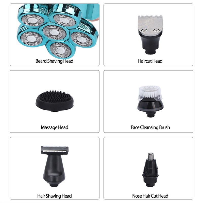 Electric Razor Set USB Rechargeable Waterproof Multifunctional 6 in 1
