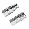 GLOCRORET 1/2’’ NPT Flat Face Hydraulic Quick Couplers Set Compatible