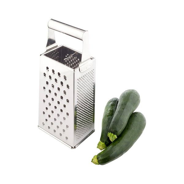 Restaurantware Met Lux Cheese Grater, 1 Heavy-Duty Box Grater - With 4 Sides, Built-In Handle, Stainless Steel Food Grater, For Vegetables & Cheese