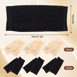 6 Pairs of Tattoo Cover Forearm Bandage Tattoo Cover Up Tattoo Protection Arm Upper Arm Sleeves Women Summer Breathable for Covering Tattoos Sun Protection Unisex (Skin Colour + Black)