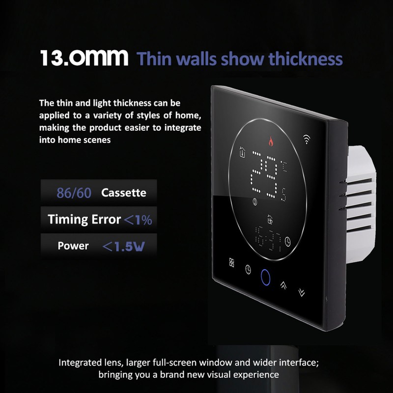 Programmable Smart Home Thermostat AC95~240V Voice Control LED Screen IP20