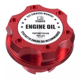 Unbranded Red Billet Silver Engine Oil Anodized Oil Cap Filler Fits Silverado Sierra HD