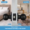 Coolty Privacy Door Knobs Keyless Lock Set Round Door Handle