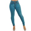 Moda Xpress Womens Juniors Butt Lifting Mid Rise Stretchy Teal