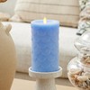 Luminara Embossed Fish Scale Flameless LED Candle, Cornflower, 3.25" x