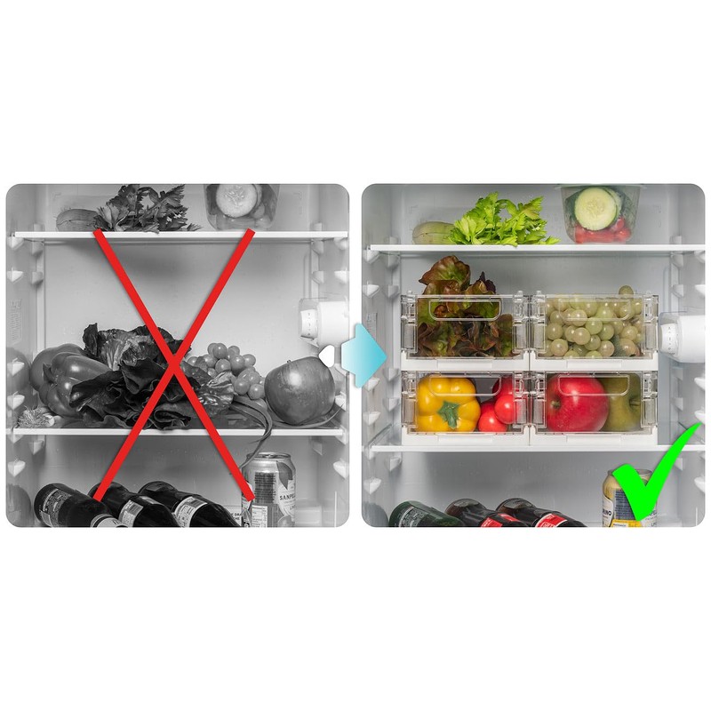 Rosenstein & Söhne Stacking Box: Set of 4 Foldable Fridge