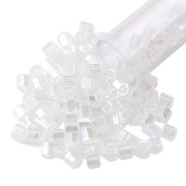 Miyuki Delica Seed Bead Hex Cut 8/0 Crystal Luster (18 Grams)