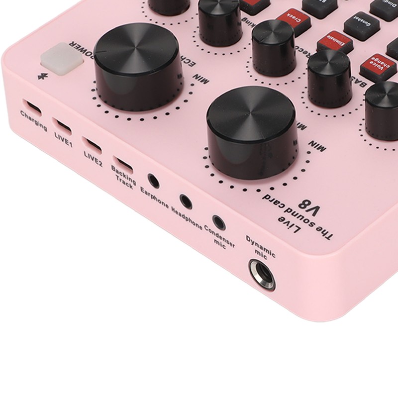 V8 USB Live Sound Card 48KHz 16 Bits Dual Channel