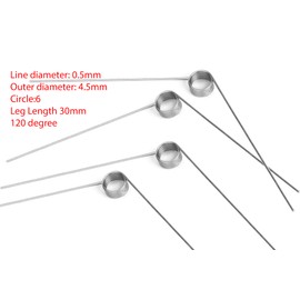 Stainless Steel Small Torsion Spring 0.5 Wire Diameter Outside Diameter 4.5mm Tiny Torsional Spring 20pcs
