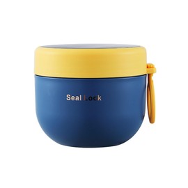 AIMALL Stainless Steel Insulated Food Jar, 20 oz Thermos Food Flask, Leak-Proof Soup Container with Collapsible Spoon, Available in White, Green, Pink, Blue