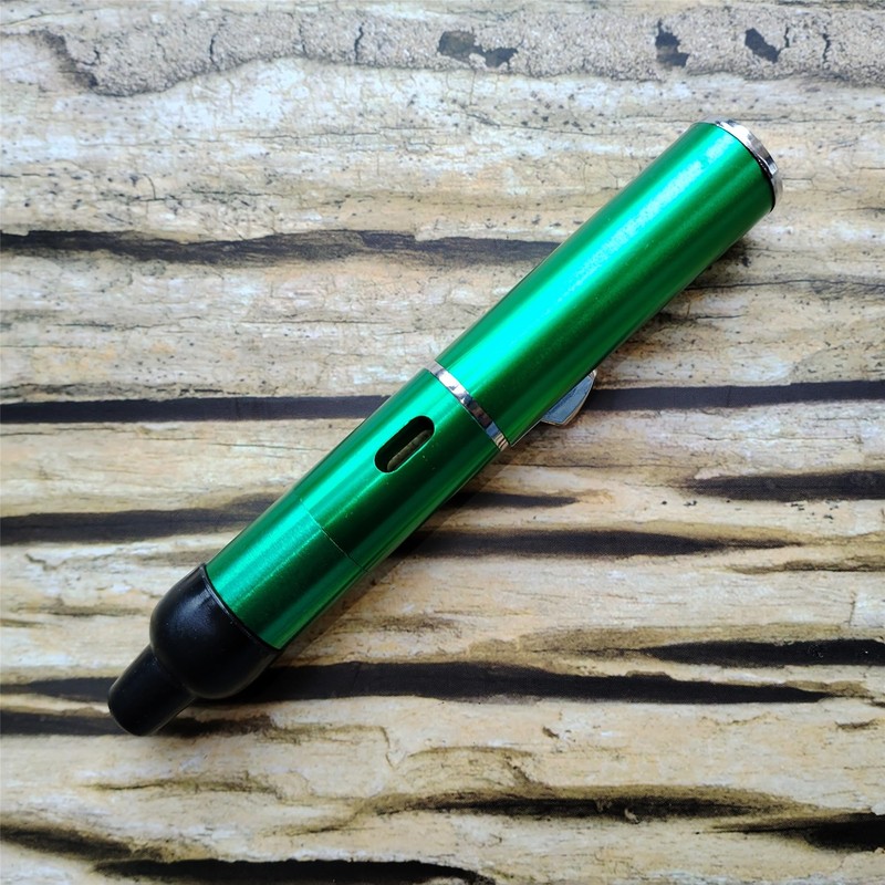Torch Lighter,Handheld Multifunctional All-in-One Tube Built-in Detachable Windproof Lighter,Outdoor,Indoor,Camping,Candle,Birthday,Green (2PCS)