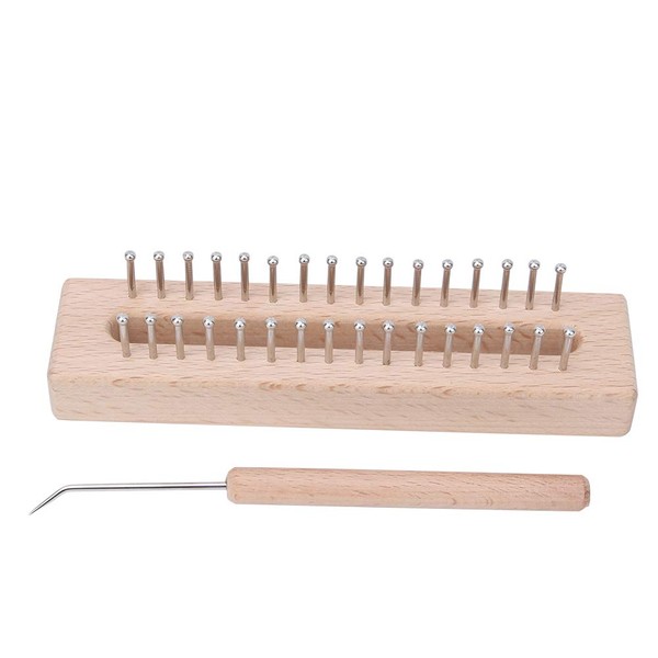 Wooden Weaving Machine for Kids and Beginners, Rectangular Knitting Loom