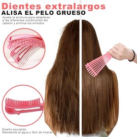 Set de cepillos para el pelo de 11 piezas con botella de spraySet de peinado portátil de viaje, húmedo y seco, para pelo fino y gruesoPeine cepillo de cerdas
