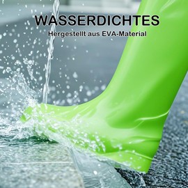 SupRovare Schuhüberzieher Wasserdicht, wasserdichte Überschuhe Fahrrad Unisex, Wiederverwendbare Regenschutz Schuhe, Überzieher Schuhe, Wasserdichter Schutz Von Den Zehen Bis Zur Wade (XXXL)