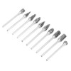 Rotary Burr Set, 10pcs 2.35*6mm Tungsten Carbide Rotary Files Metalworking
