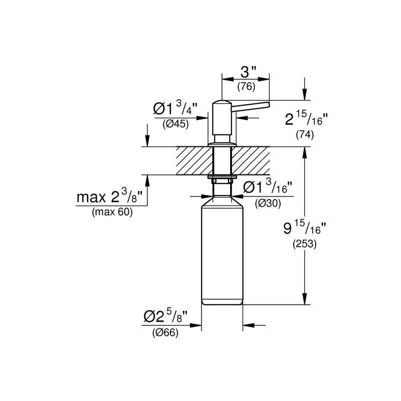 Grohe 40536DC0 Timeless Soap/Lotion Dispenser, Supersteel