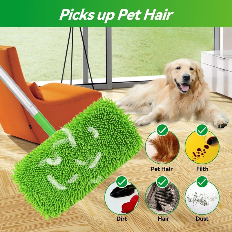 Eowppue Pack of 6 Advanced Power Mop Replacement Pads，Reusable and
