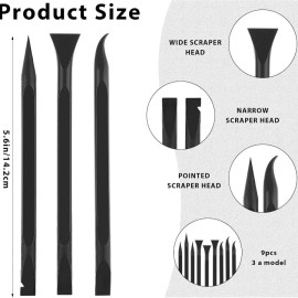 NoBrand 6 Pcs Plastic Scraper Tool For Tight Spaces, Non-Scratch Kitchen Scraper Cleanin