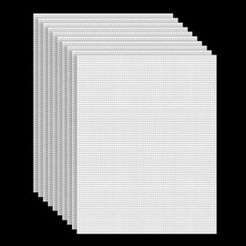 10 PCS Plastic Mesh Sheet, Plastic Mesh Canvas 20 x 30cm White Buckram Mesh Plastic Canvas Sheets for Bag Making DIY Embroidery Crafting Knit