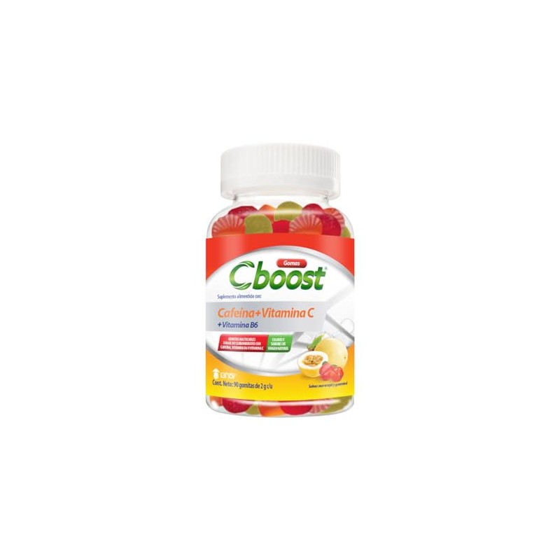 C-Boost, Gomitas de Cafeína + Vitamina C y Vitamina B6