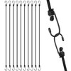 QWORK® 10 Pack 40" (100CM) Bungee Cords with Hooks, Multipurpose