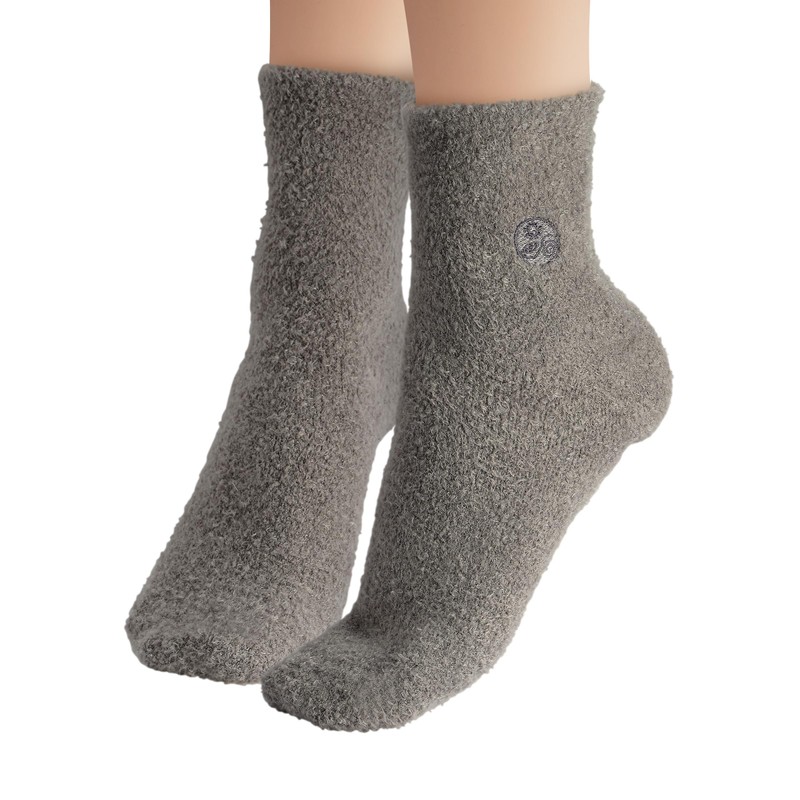 Earth Therapeutics Aloe Socks - Double Pack - Gray/Black (2
