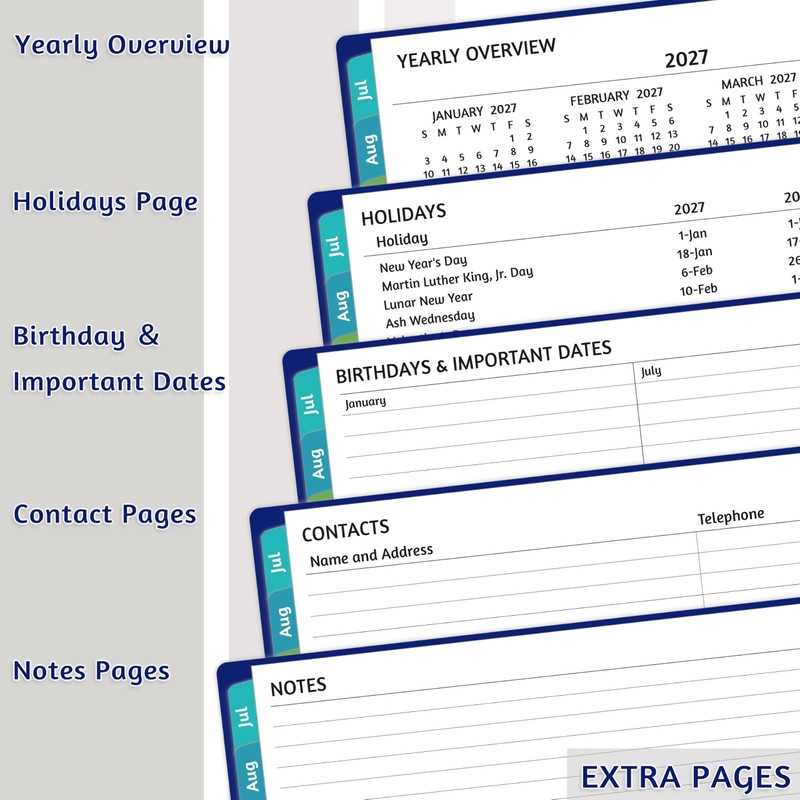2027 Appointment Book - January - December 2027, Appointment Planner