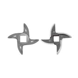 #8 Grinder Blade Stainless Steel Knife Cutter Replacement, Please check the size and shape(2 pc)