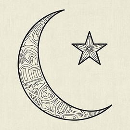 Ramadan Kareem Moon and Star Design Wall Vinyl Decal Sticker Art Graphic