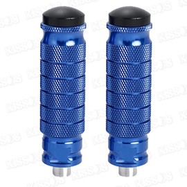 Foot Peg Step Bar Bike Step Tandem Step Pedal Knurled CNC Aluminum General Purpose Left and Right Set (Blue)