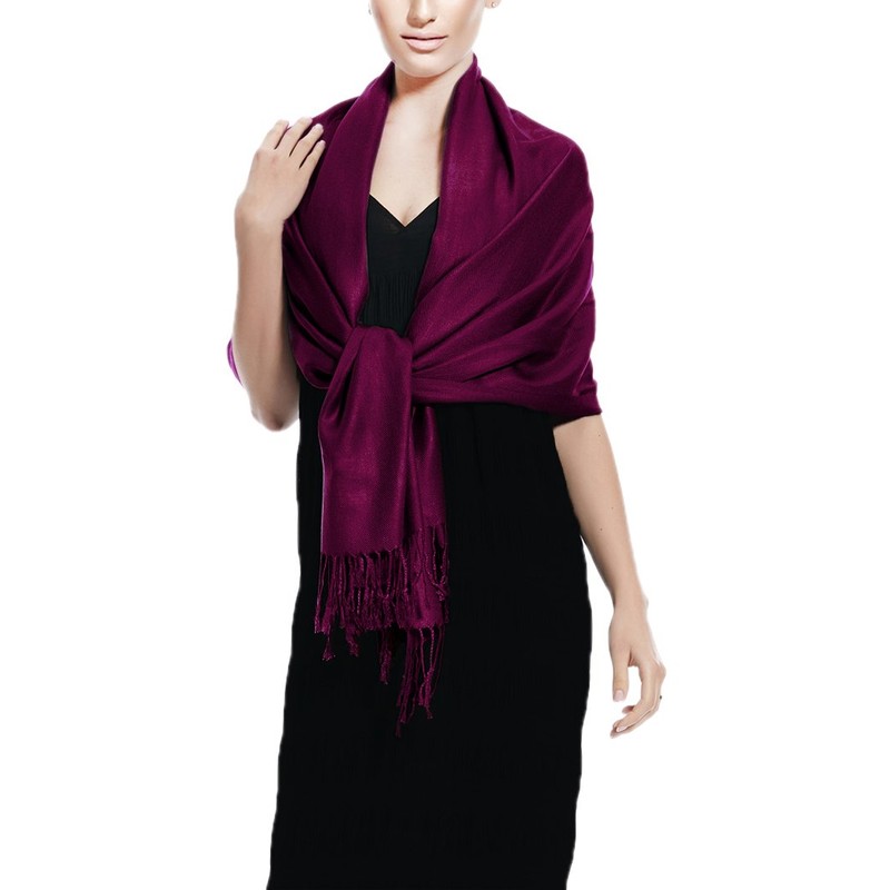 Peach Couture Soft Silky Rayon Pashmina Shawl Wrap Scarf in