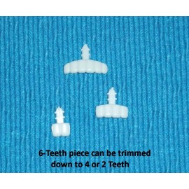 PrillyCharmin DOLL TEETH - 10 piece assortment of sizes and styles - Plastic TEETH