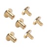 50 Set Brass Rivets Kit DIY 8mm Slot Screw Decorative