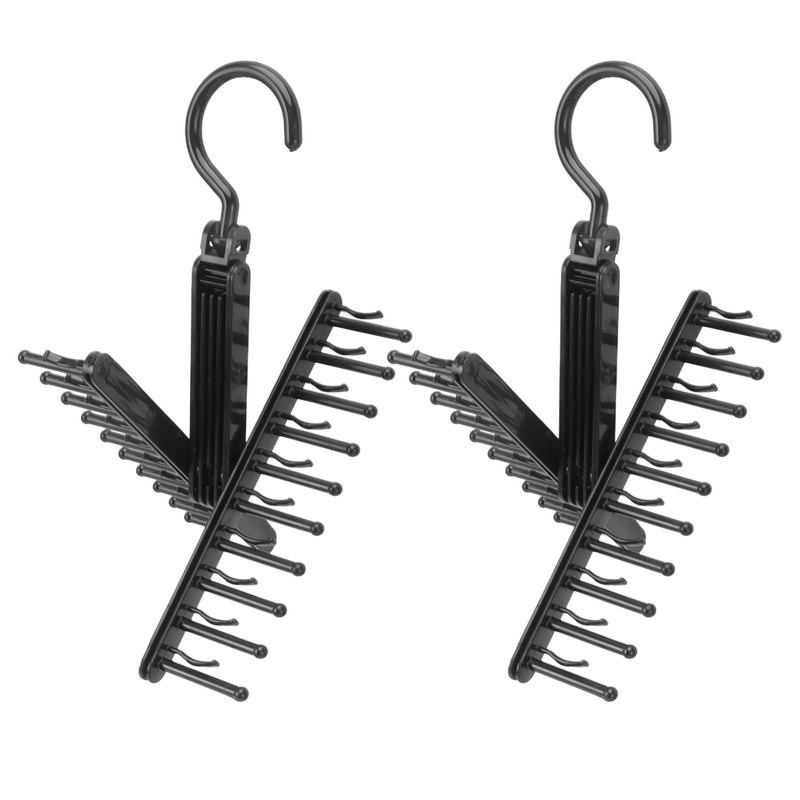 2PCS Closet Necktie Rack Tie Storage Display Hanger with 360