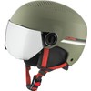 ALPINA Children's Zupo Visor Q-lite Ski Helmet, Olive Red Matt,