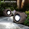 VISFLAIR 2 Pack Solar Rock Lights, Outdoor Decorative Garden Spotlights