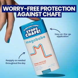 Megababe - Barra antirozaduras para rescate de muslos | Previene el roce de la piel y la irritación | Muslos, brazos, líneas de sostén y más