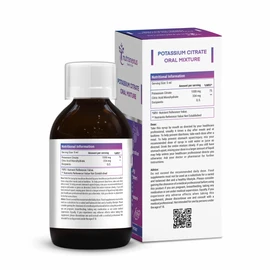 Nutranexus Potassium Citrate Oral Mixture - 200ml | Strawberry Flavor | Contributes to Normal Muscle Function, Nervous Function & Blood Pressure